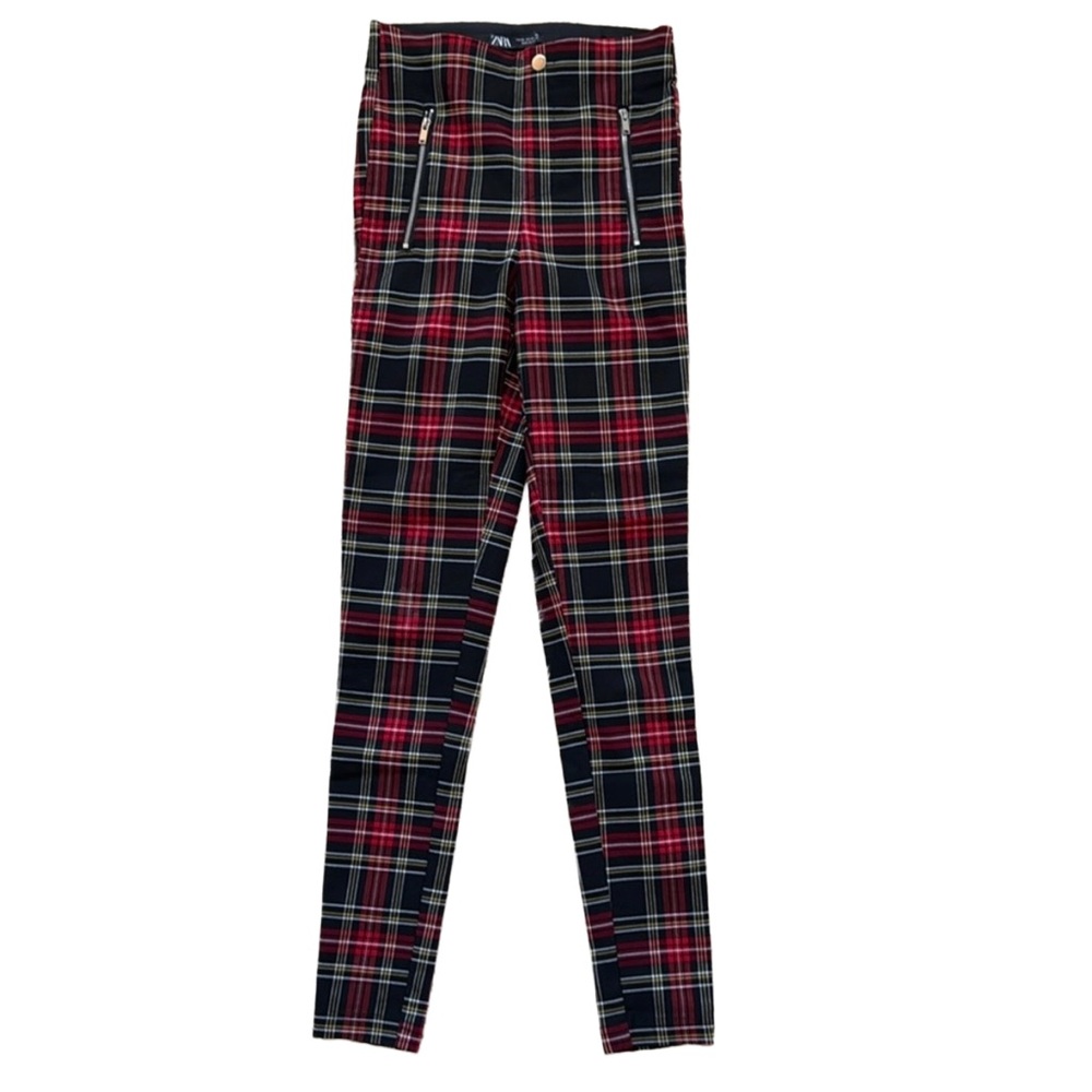 Red and Black Plaid Pant